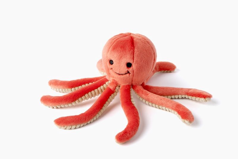 Beeztees Pluche Hondenspeelgoed Octopus Amy Rood 25 cm