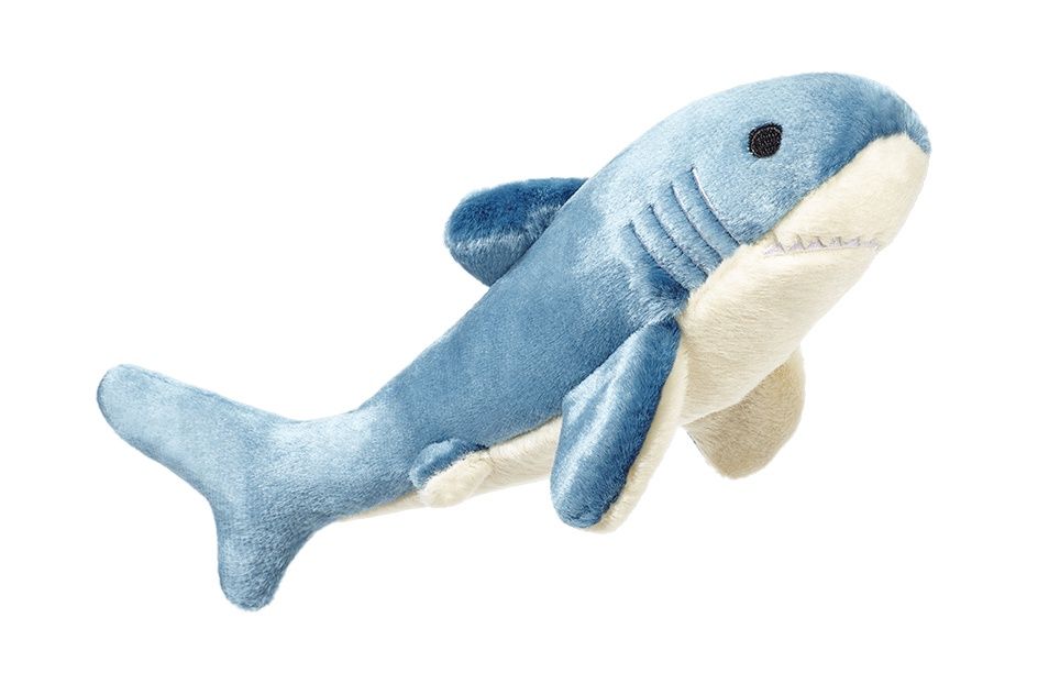 Fluff &amp; Tuff Tank Shark plush toy with soft fins and toothy grin