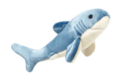 Fluff &amp; Tuff Tank Shark plush toy with soft fins and toothy grin