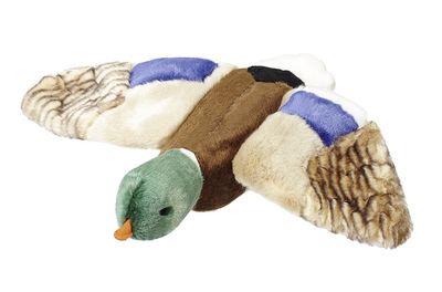 Fluff &amp; Tuff Wally Mallard plush toy with detailed wings and bright colors