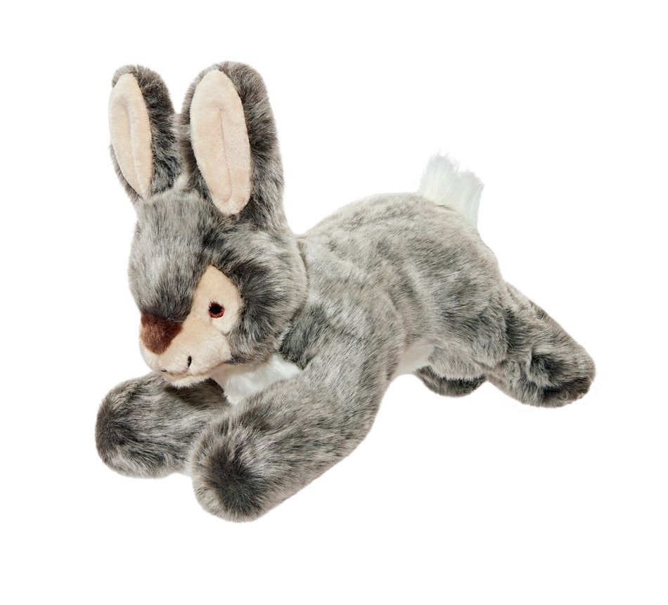Fluff &amp; Tuff Walter Wabbit plush toy posed like wildlife specimen