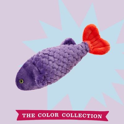 Fluff &amp; Tuff Cici Tropical Fish plush toy in bright colors