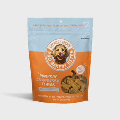 Bag of Ag Alchemy Pro Bakery Bites Pumpkin &amp; Cranberry treats baked in the Midwest