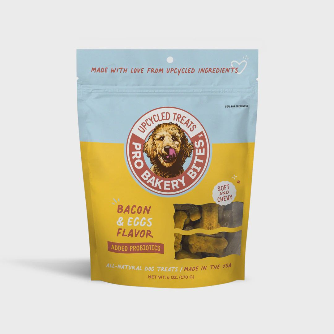 Bag of Ag Alchemy Pro Bakery Bites Bacon &amp; Eggs baked in the USA