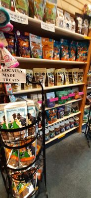 A shelf full of the best dog treats!
