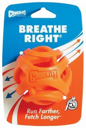 Chuckit! Breathe Right Fetch Ball – durable mesh design for airflow and longer play.