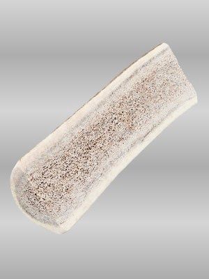 Petite Split Elk Antler dog chew with exposed marrow, 100% natural, safe for toy dogs.