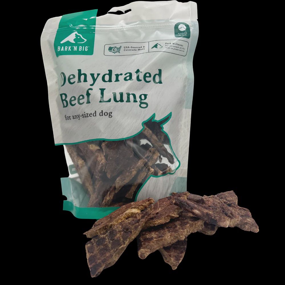 Bag of natural USA beef lung single-ingredient treats