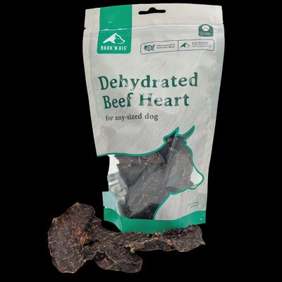 Bark ’N Big USA-made Beef Heart dog treats packaging