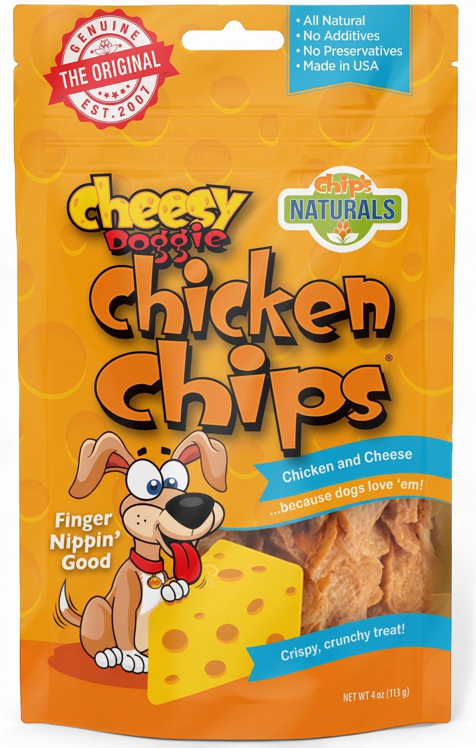Cheesy Doggie Chicken Chips