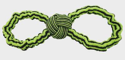 Knot-n-Chew Gentle Tugger dog toy for interactive tug play