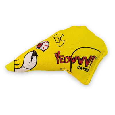 Yeowww! Chubby Mouse 3.5-inch catnip cat toy stuffed with 100% organically grown catnip in durable cotton twill