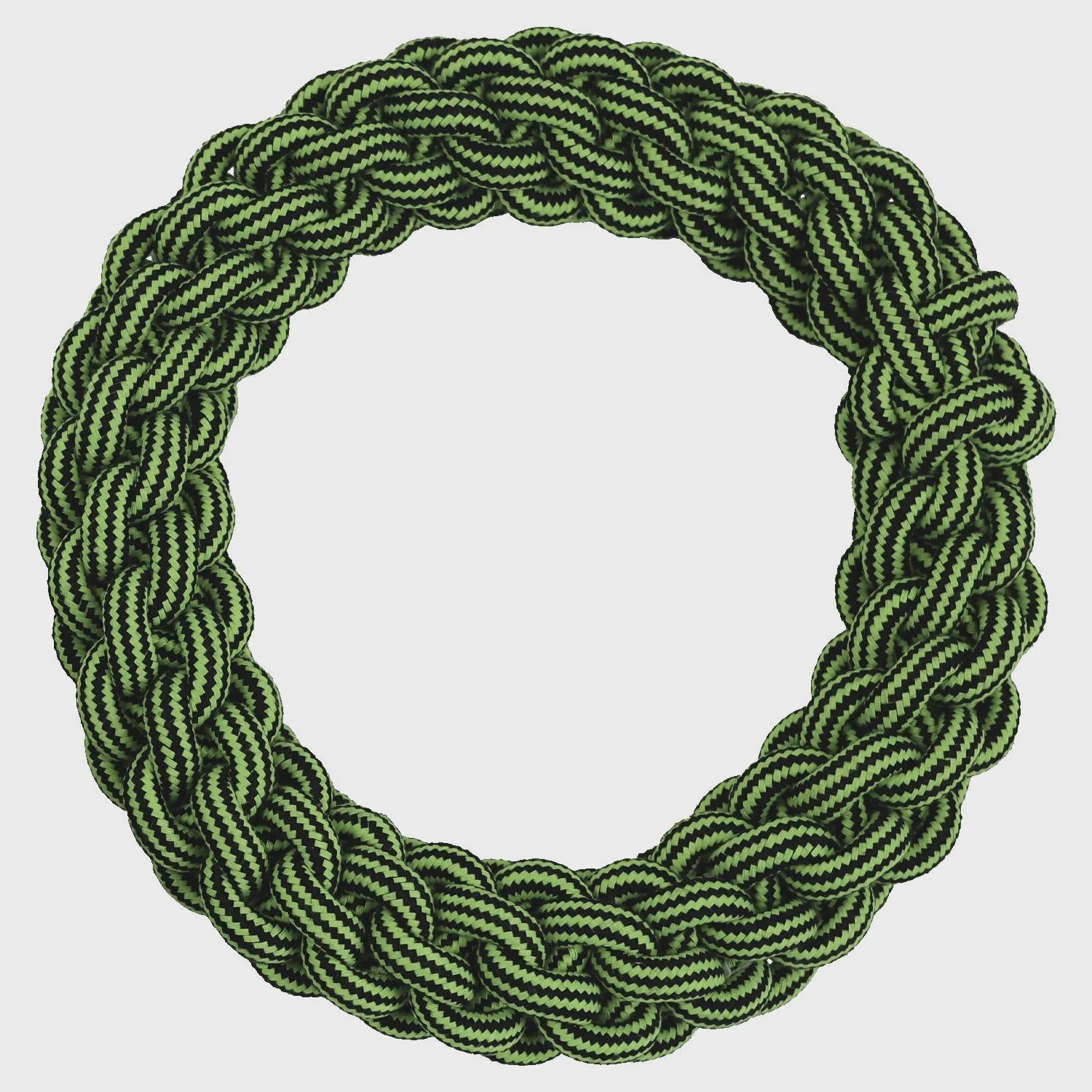 O-shaped rope ring for all dogs – tightly woven polyblend, easy carry, cleans teeth during tug and fetch.