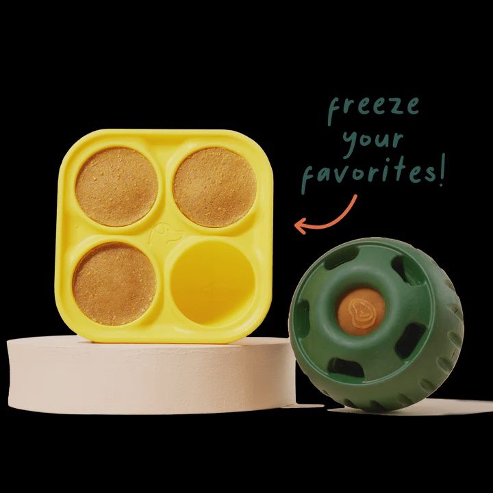 Pupsicle Treat Tray – reusable silicone dog treat mold for making frozen chews at home.