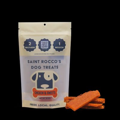 ST ROCCOS CHICKEN & SWEETS Saint Rocco's Chicken and Sweet Potato dog training treats baked in Pennsylvania