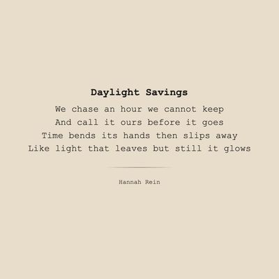 Daylight Savings