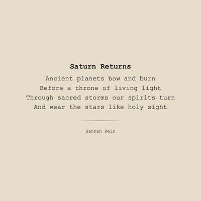 Saturn Returns