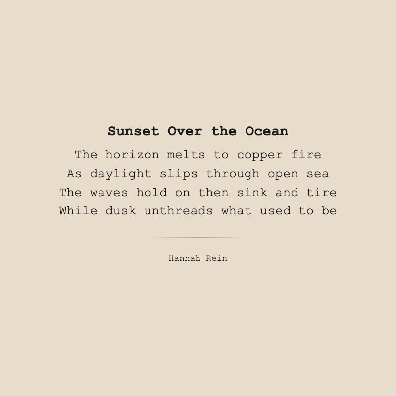 Sunset Over the Ocean