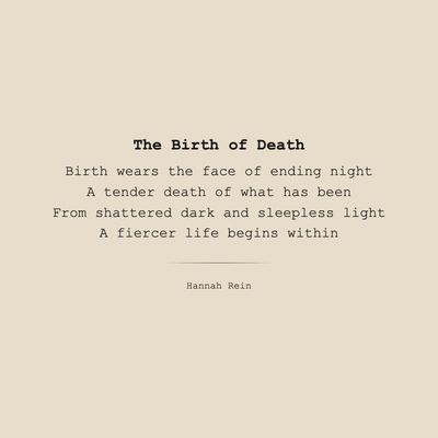 The Birth of Death