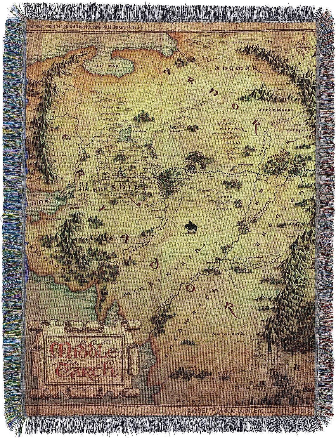 Lord Of The Ring Middle Earth Tapestry Throw Blanket