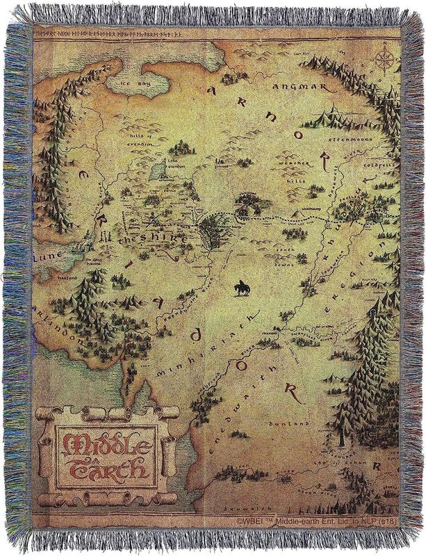 Lord Of The Ring Middle Earth Tapestry Throw Blanket