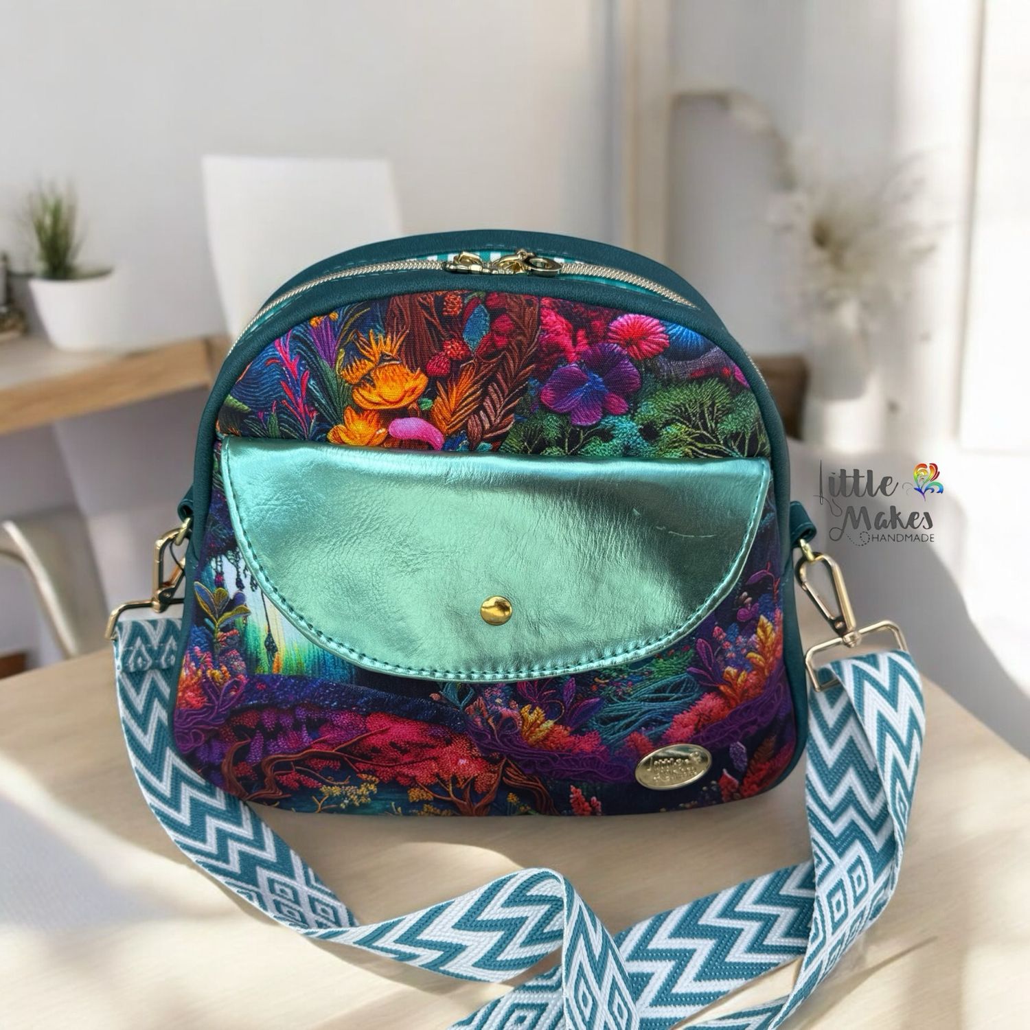 Whimsical Garden Bowler Bag