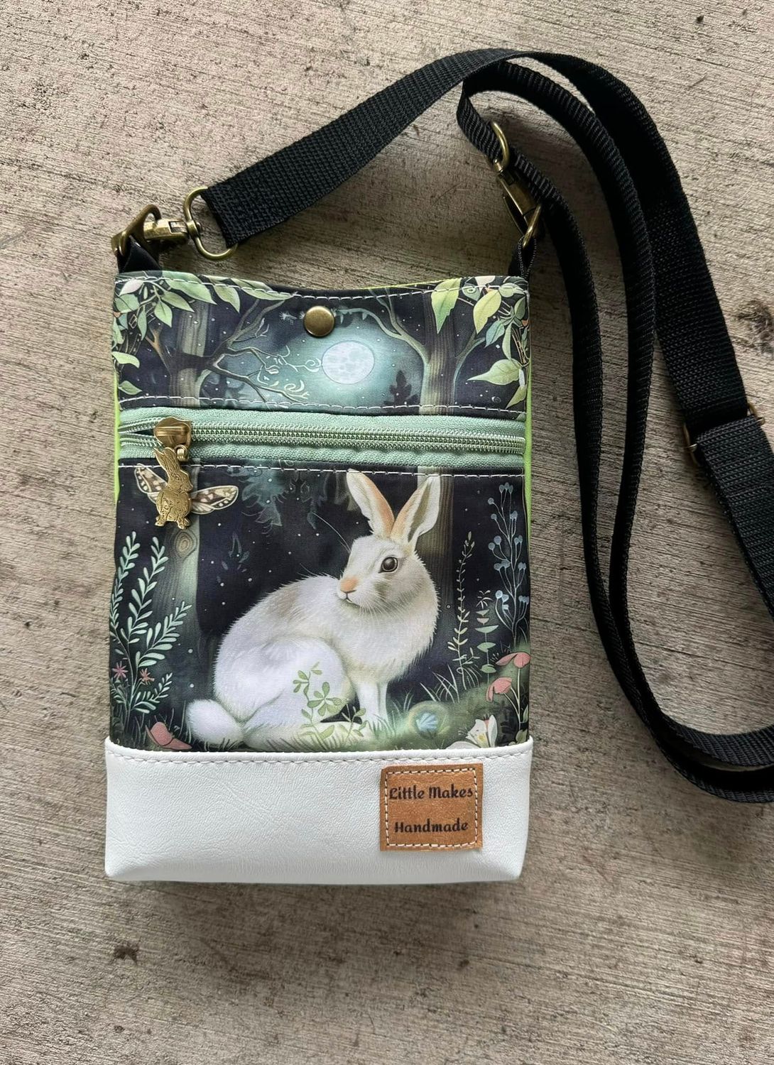 Phone Sling-White Bunny