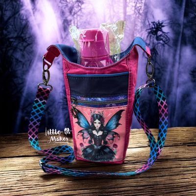 Water bottle Sling Carrier-Gothic Fairy