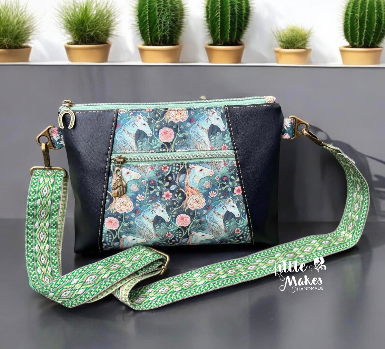 Floral Horse Sunshine Crossbody Bag.