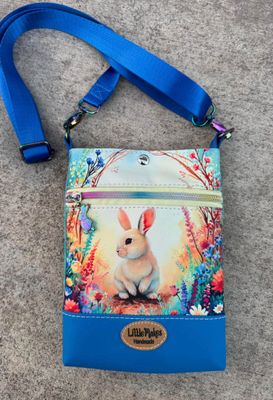 Phone sling -Rainbow Bunny