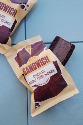 Double Fudge Brownie Ice Cream Sandwich