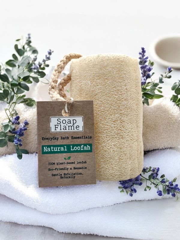 Natural Loofah with Hanging Rope