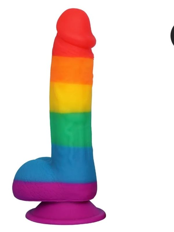 7&quot; Rainbow Suction Cup Dildo