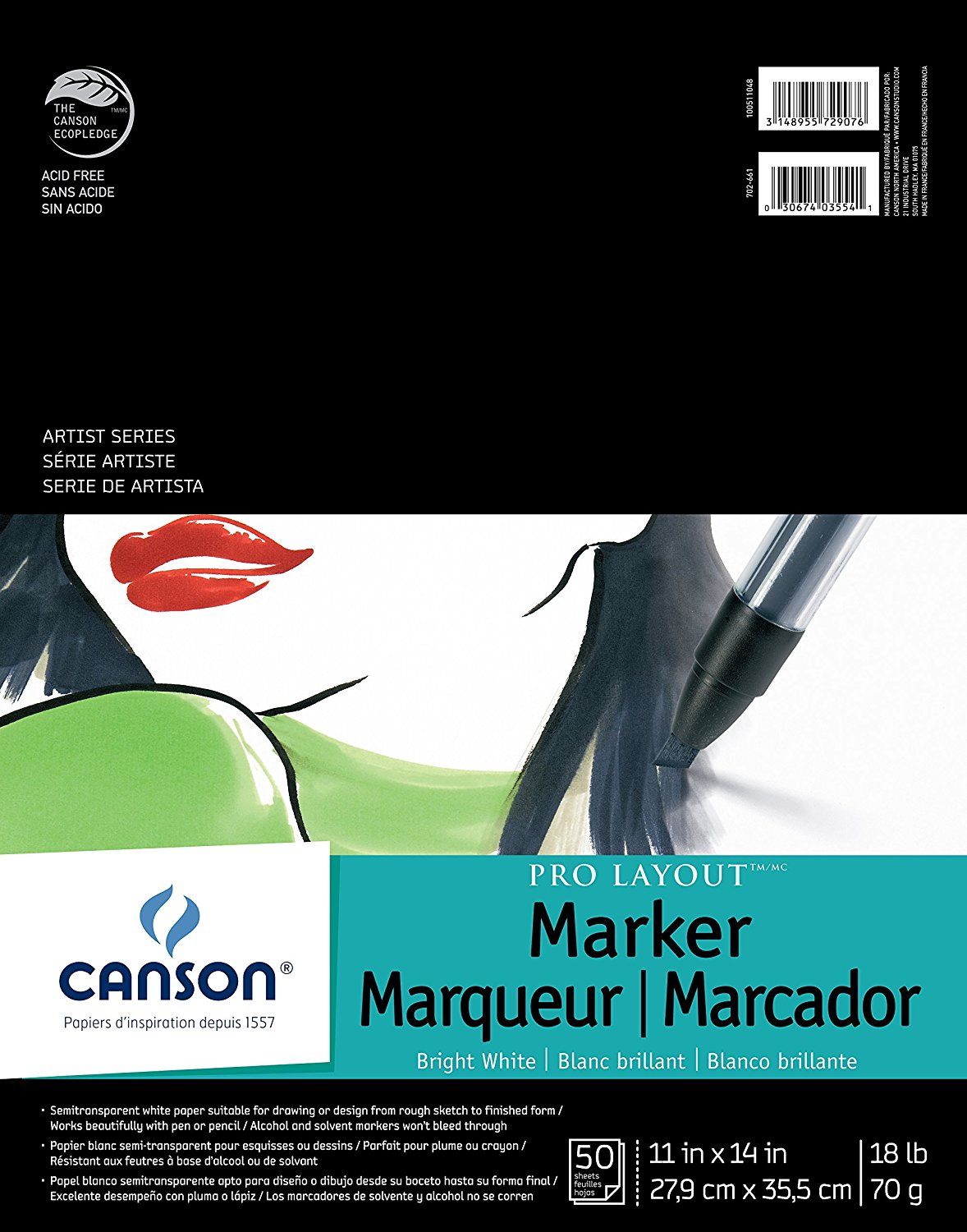 MARKER PRO LAYOUT TAPE BOUND PAD 50 SHEETS 11X14