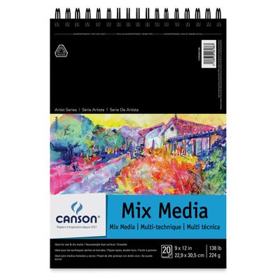 CANSON MIXED MEDIA 20 SHEET 9X12 WIREBOUND PAD