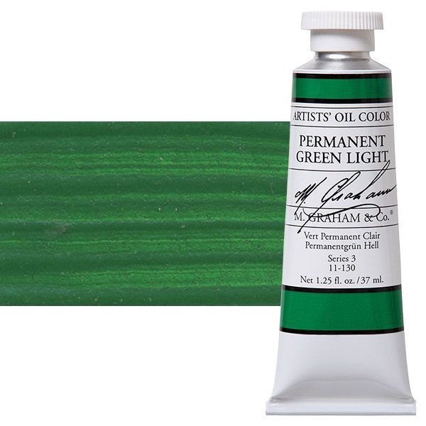 M GRAHAM PERMANENT GREEN LIGHT 37ML OIL COLOR