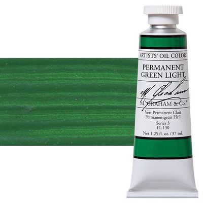 M GRAHAM PERMANENT GREEN LIGHT 37ML OIL COLOR