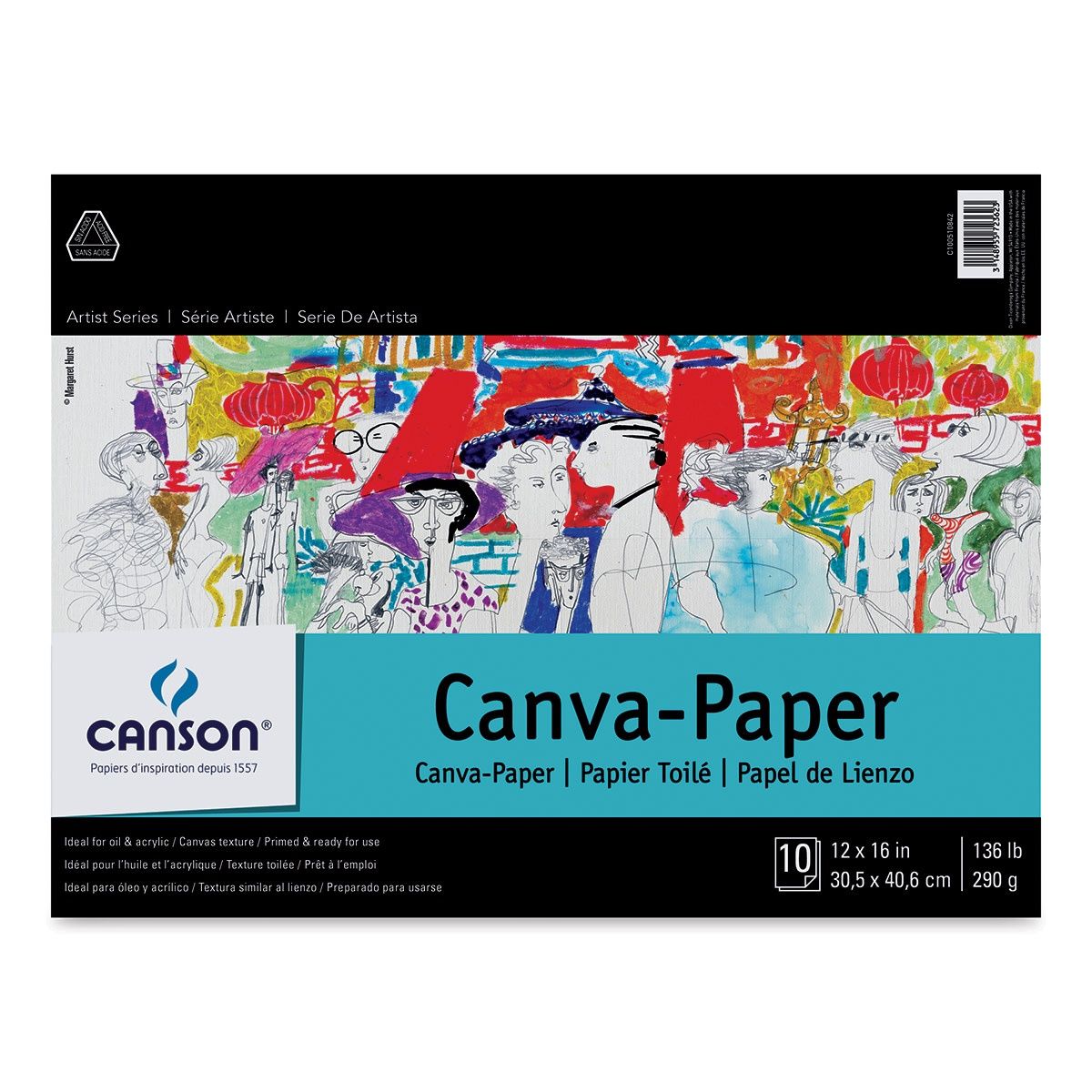 ARTIST SERIES CANVA PAPER PAD 10 SHEETS 12X16
