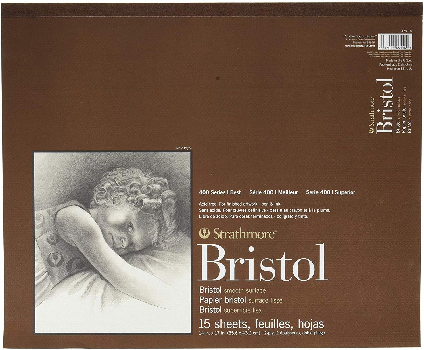 BRISTOL 2 PLY SMOOTH TAPE SIDE 15 SHEETS 100LB 18X24
