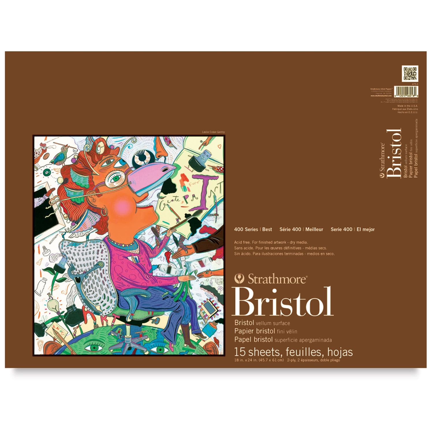 BRISTOL 2 PLY VELLUM TAPE SIDE 15 SHEETS 100LB 18X24