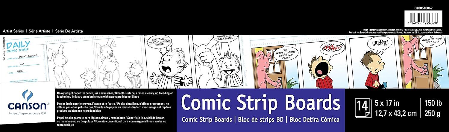 COMIC STRIP BOARDS 150LB 14 SHEETS 5X17