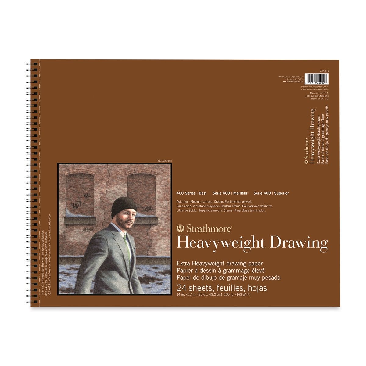 HVY WGT DRAWING MEDIUM SURFACE SPIRAL 24 SHEETS 100LB 14X17