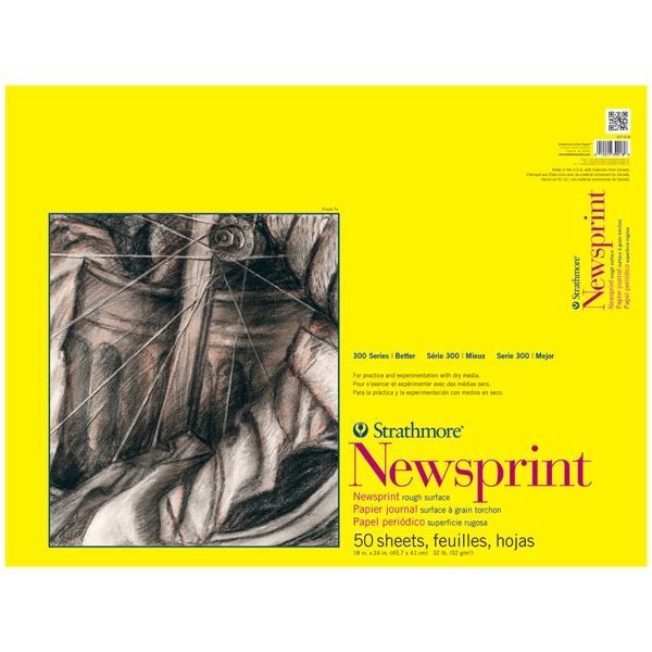 NEWSPRINT ROUGH TAPE 50 SHEETS 33LB 18X24