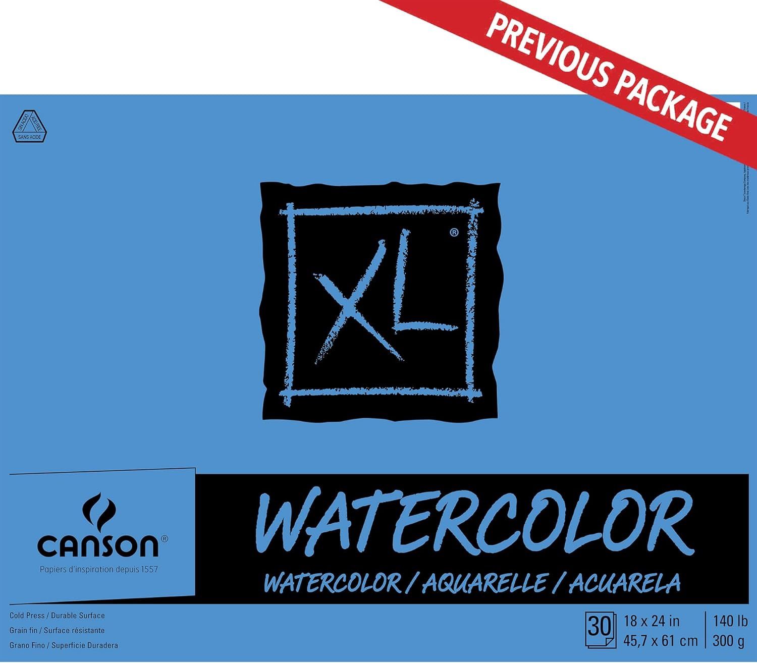XL  WATERCOLOR 30 SHEET 18X24 PAD