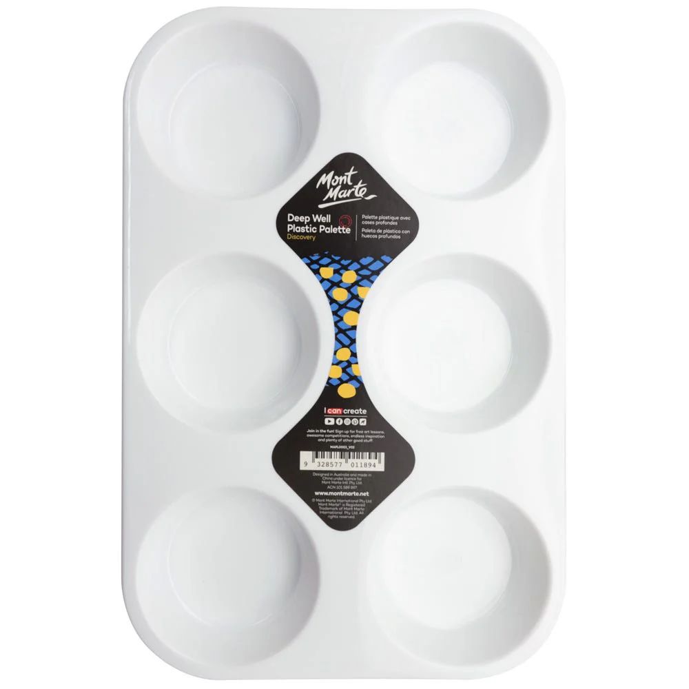 MONT MARTE Deep Well Plastic Palette 6 hole