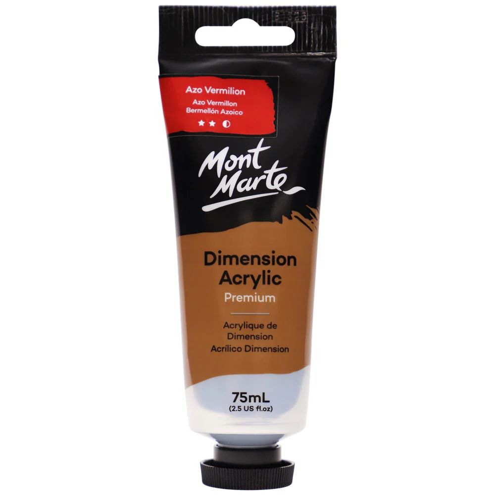 MONT MARTE DIMENSIONS ACRYLICS 75ML  - Azo Vermillion