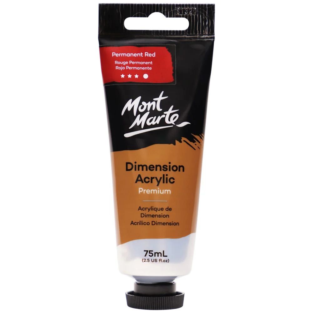 MONT MARTE DIMENSIONS ACRYLICS 75ML  - Permanent Red