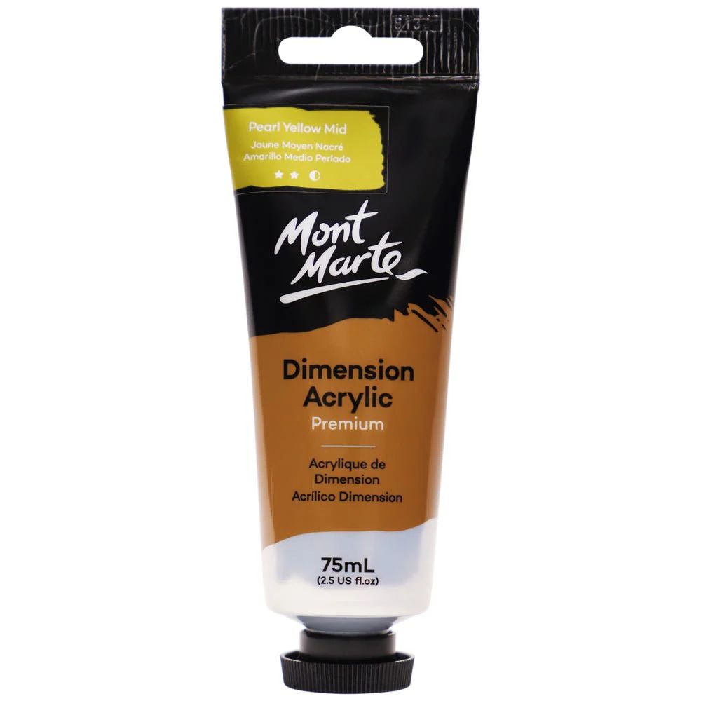 MONT MARTE DIMENSIONS ACRYLICS 75ML  - Pearl Yellow Mid