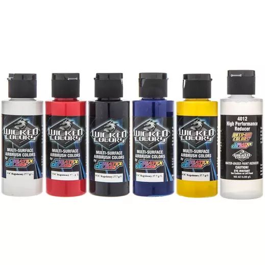 AIRBRUSH PRIMARY SET 6X2OZ