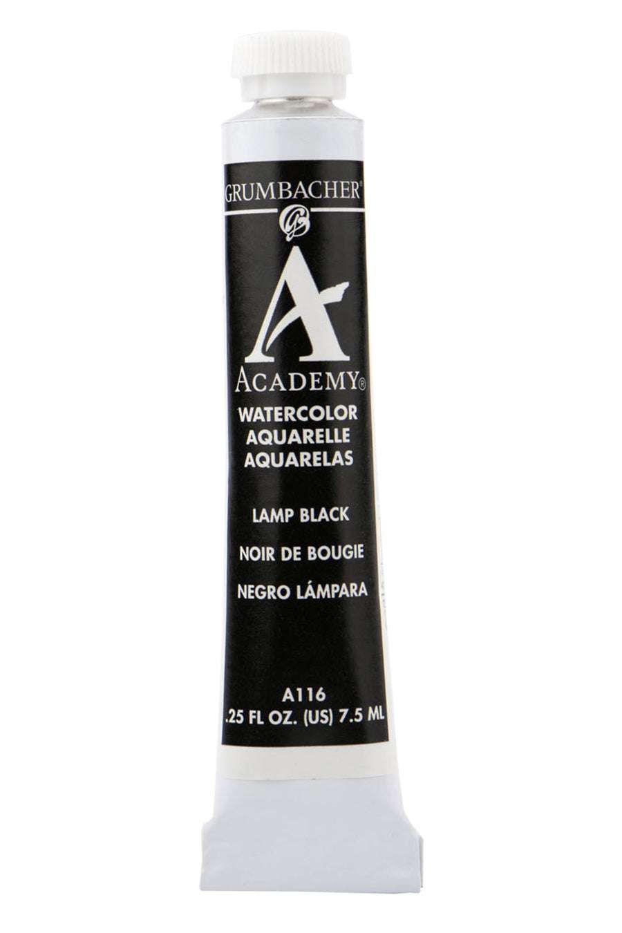 ACADEMY WATERCOLOR LAMP BLACK 7.5ML